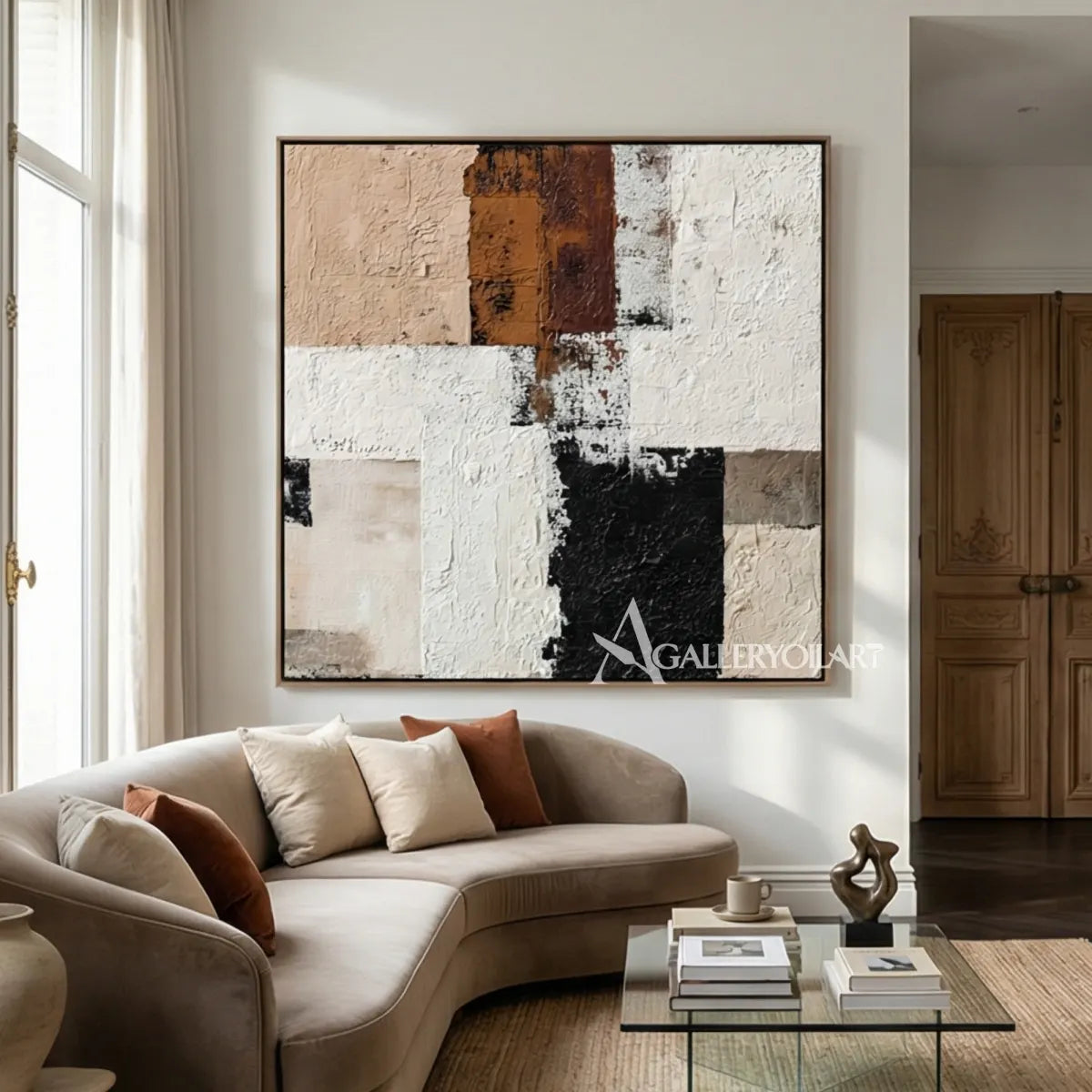 abstract-block-composition-in-textured-brown-ivory-and-black-in-a-quiet-contemporary-interior