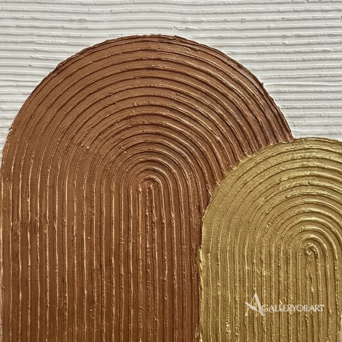 Textured-arched-forms-brown-wall-art-in-a-close-detail-view