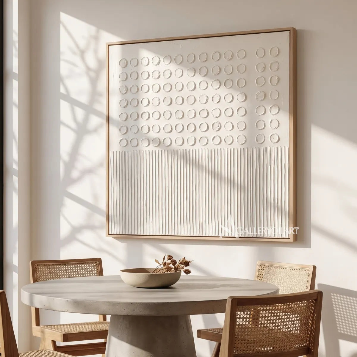 abstract-art-circular-marks-and-vertical-lines-above-a-dining-table