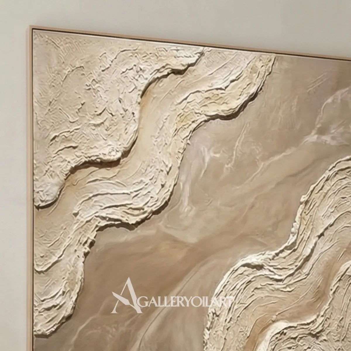 Divided-sculpted-currents-textured-3D-beige-wall-art-close-up-relief-detail