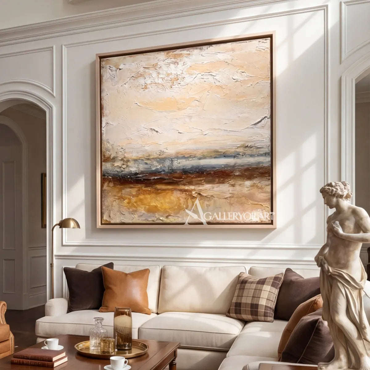 abstract-art-warm-horizontal-horizon-above-a-neutral-sofa