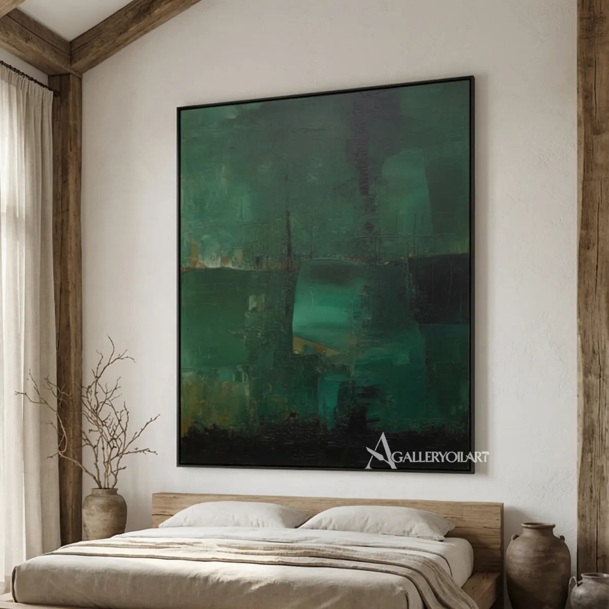 abstract-layered-abstract-blocks-deep-green-forest-teal-charcoal-muted-olive-and-soft-gray-wall-art-in-study