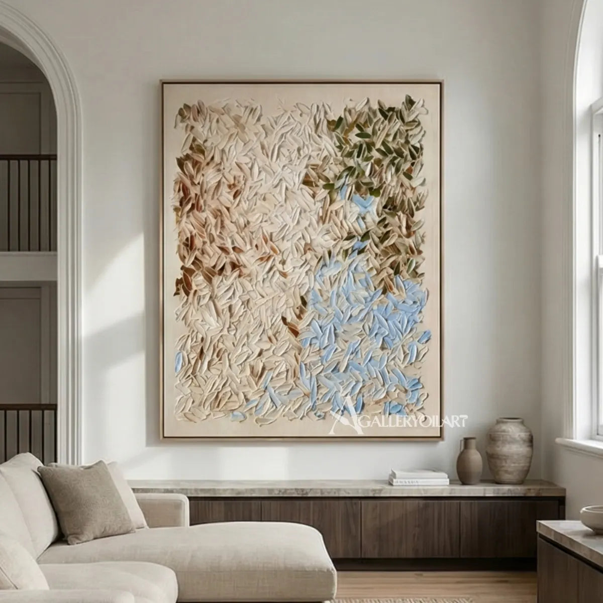 layered-floral-abstraction-portrait-art-beige-wall-art-gallery-wall