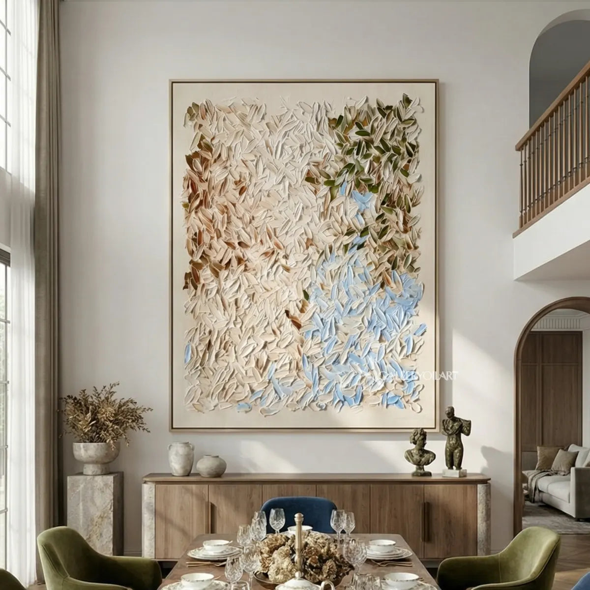 layered-floral-abstraction-portrait-art-beige-wall-art-modern-sitting-room