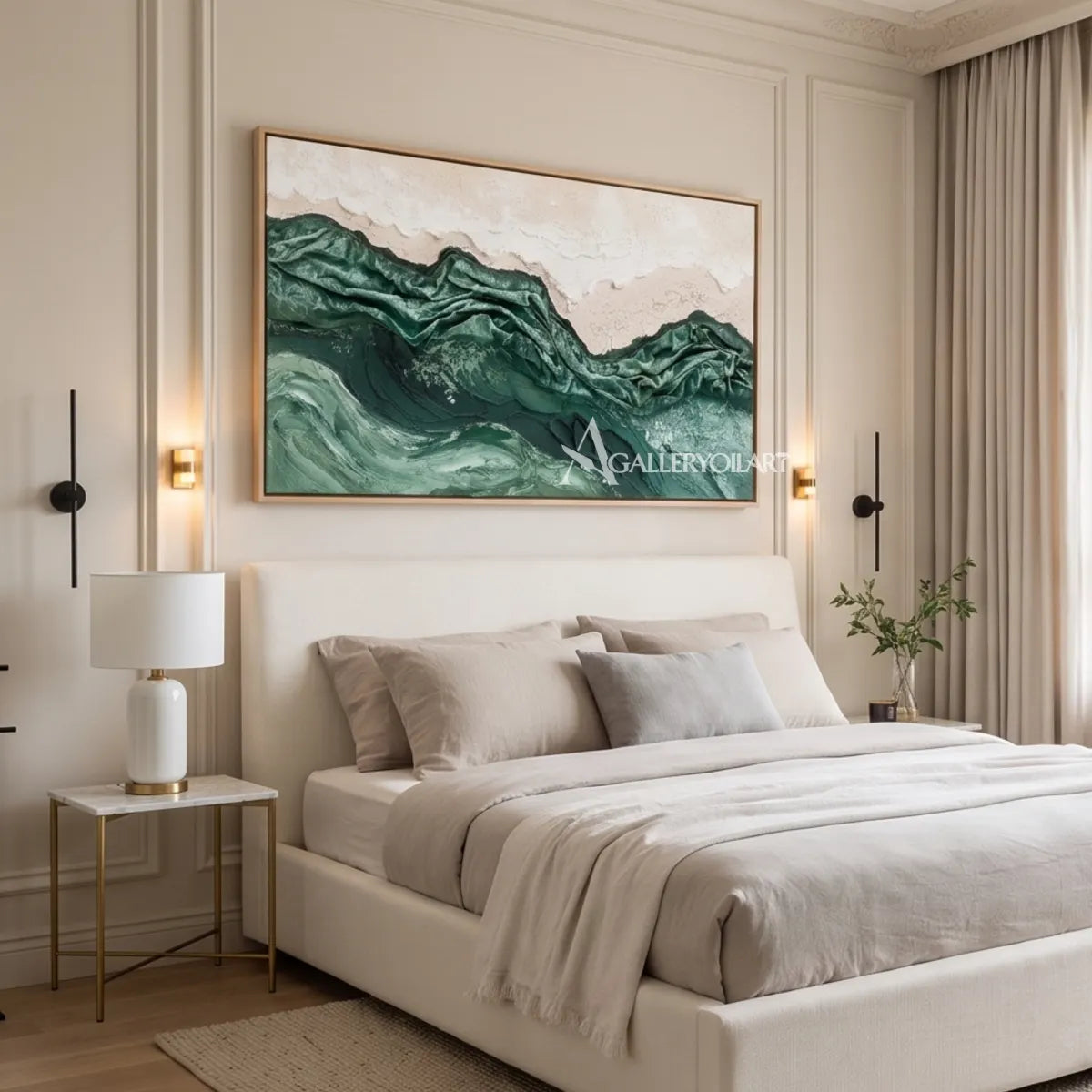 sea-beach-art-rising-green-breakers-in-a-bedroom