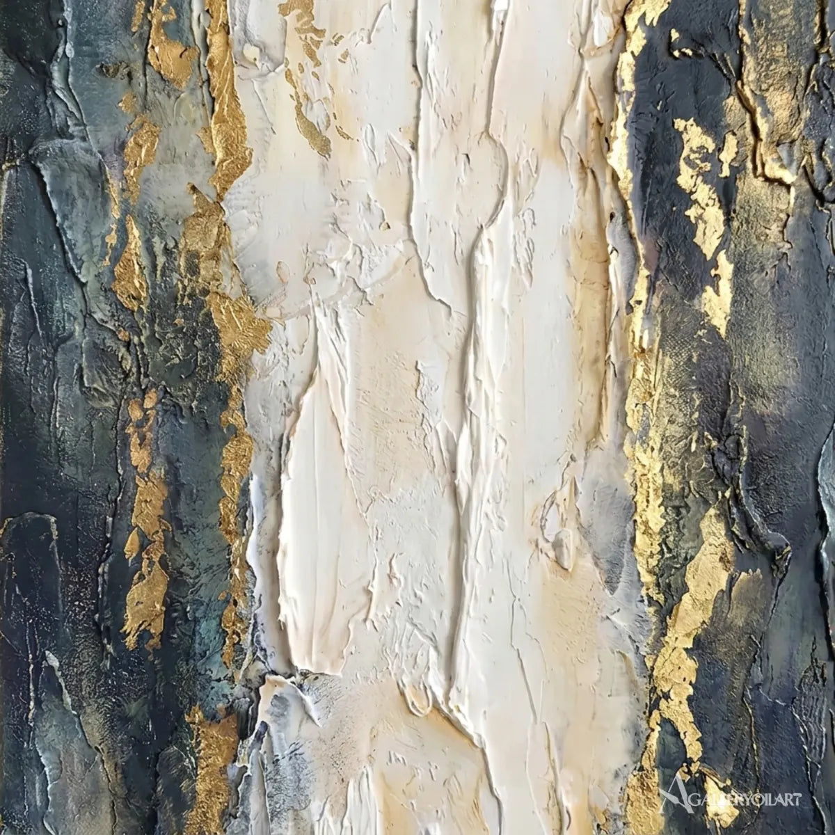 Textured-3D-gray-and-gold-marble-relief-wall-art-close-up-detail