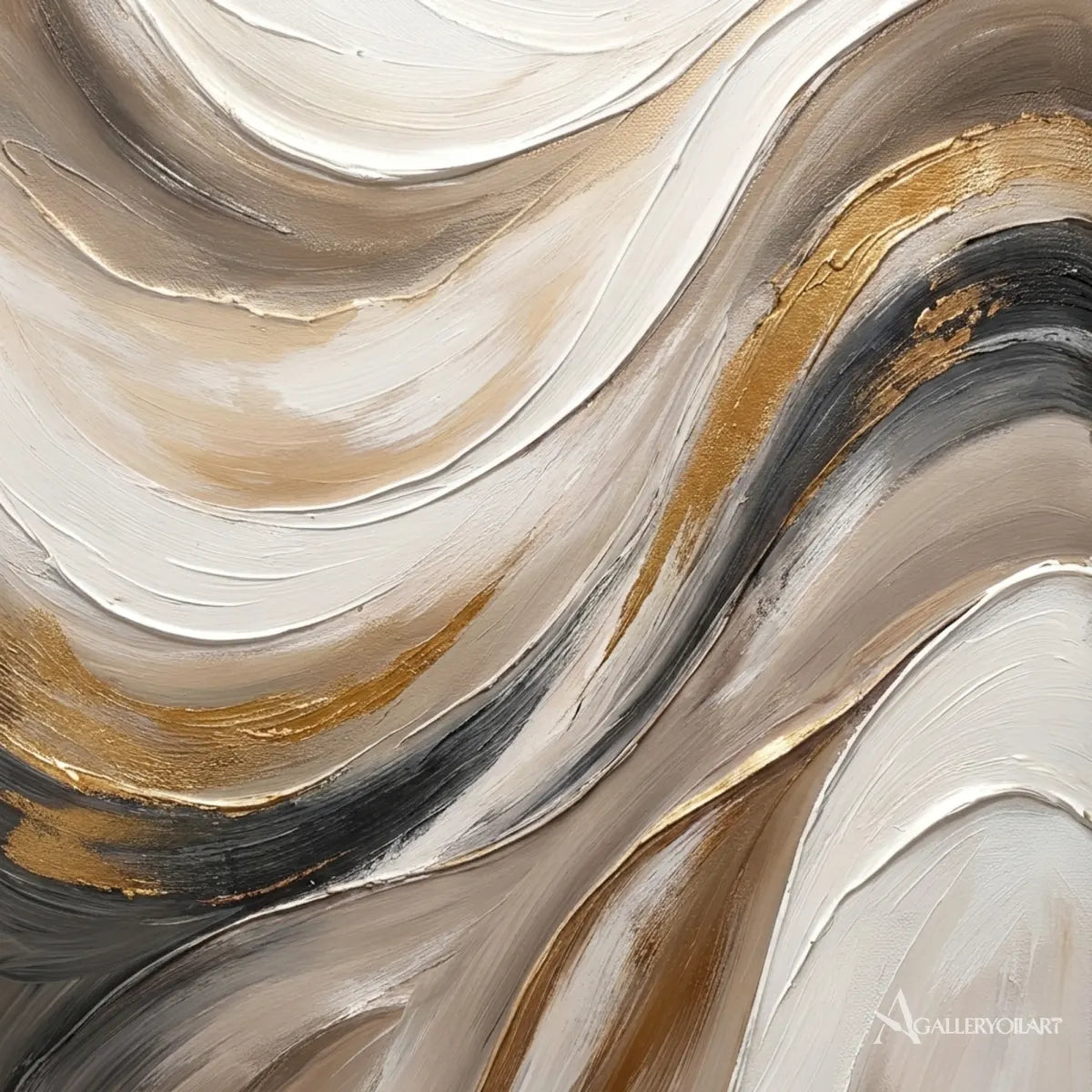 Three-panel-neutral-abstract-currents-in-textured-3d-beige-wall-art-in-detail