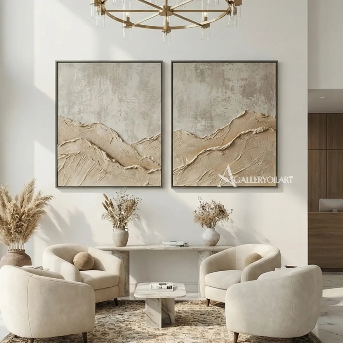 sea-beach-art-paired-neutral-ridge-panels-in-a-bright-living-room