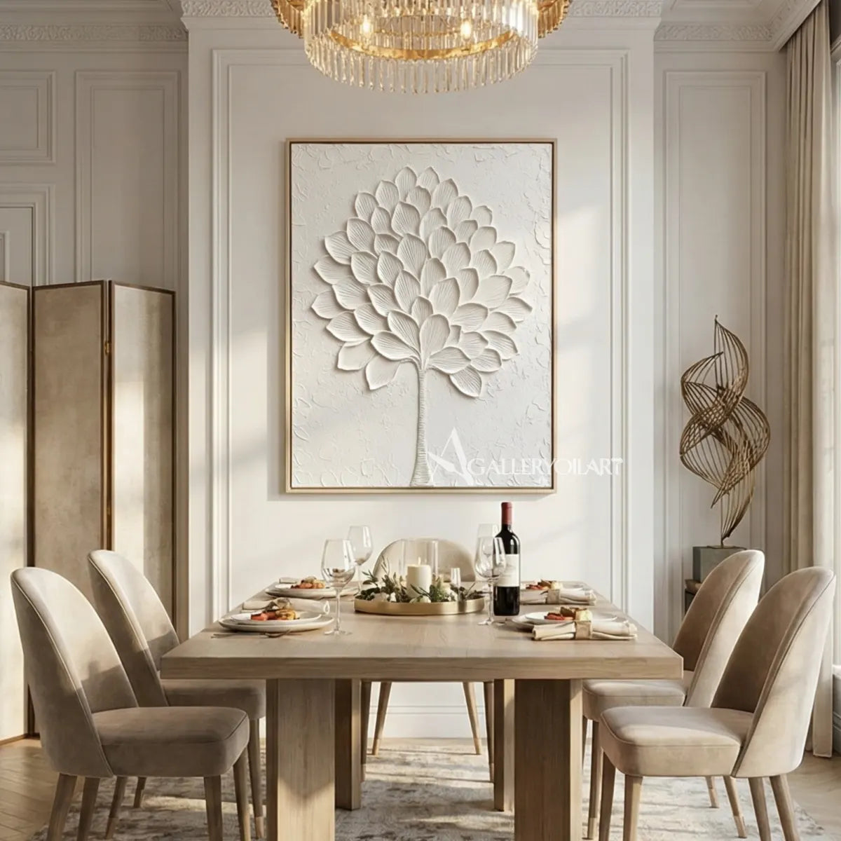 Floral-Tree-white-petal-crown-wall-art-framed-view