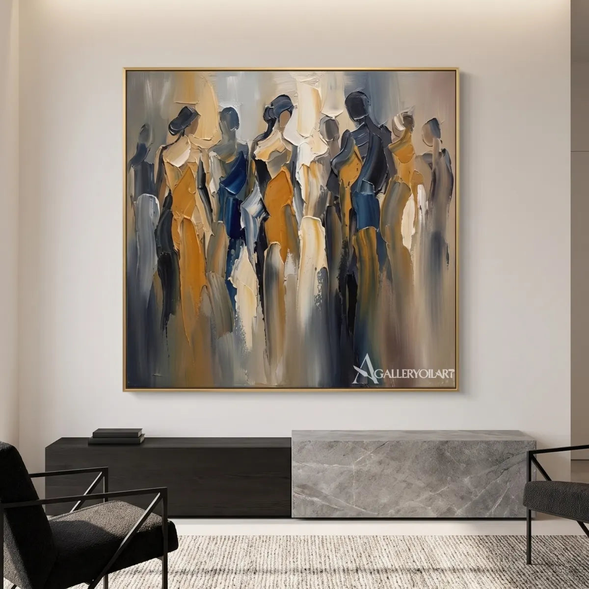 Modern-figure-portrait-art-with-dark-blue-and-warm-neutral-tones