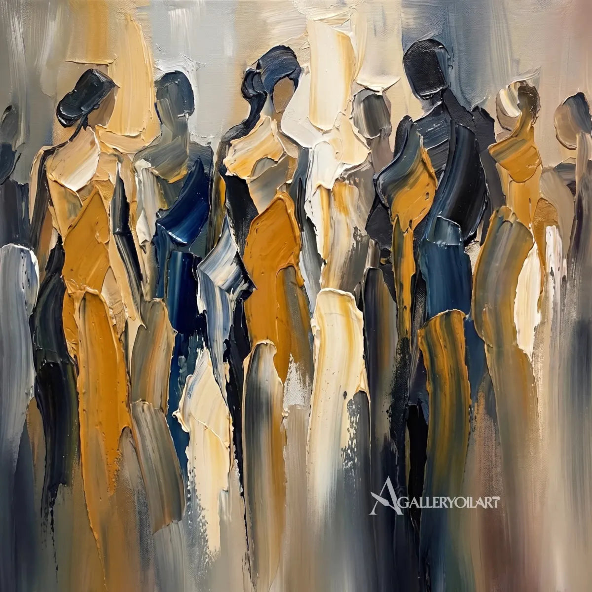 Close-up-of-expressive-blue-and-ochre-brushstrokes-forming-abstract-figures