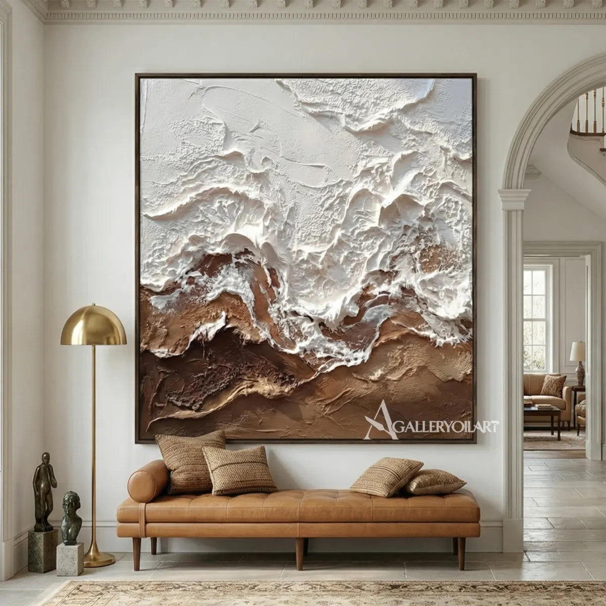 textured-3d-raised-mountain-ridges-matte-white-ivory-umber-brown-taupe-and-charcoal-wall-art-in-fireplace-room
