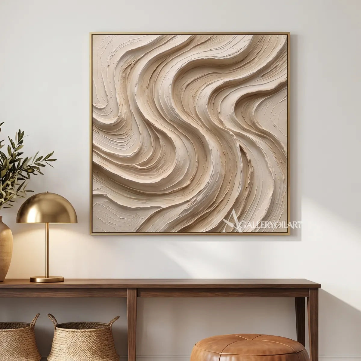 abstract flowing bands carved into a layered relief surface-textured-3d-beige-modern-entryway