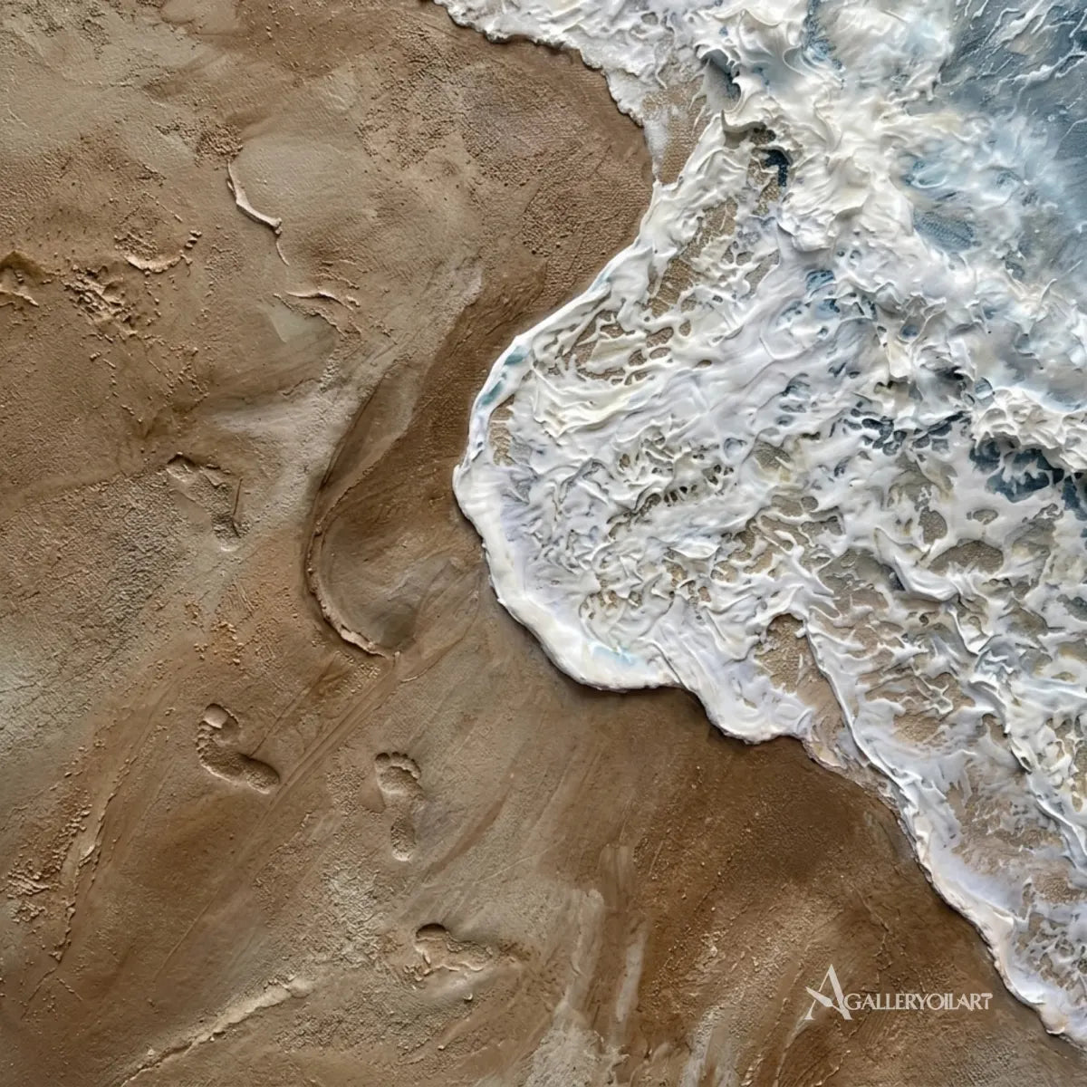 Sea-Beach-foaming-shoreline-and-sand-blue-wall-art-in-detail-texture