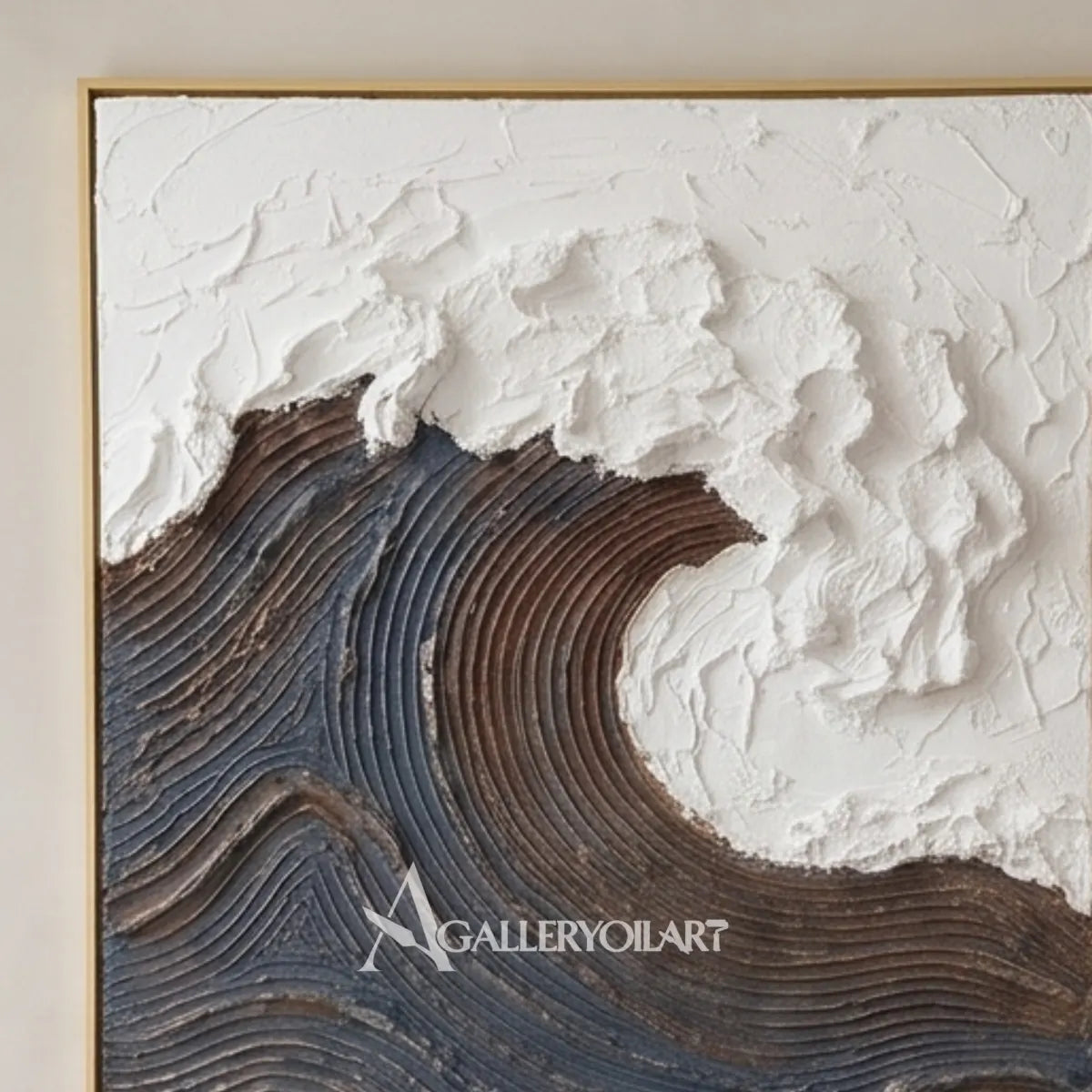 Tidal-arches-triptych-in-Textured-3D-Blue-wall-art-close-up-relief-detail
