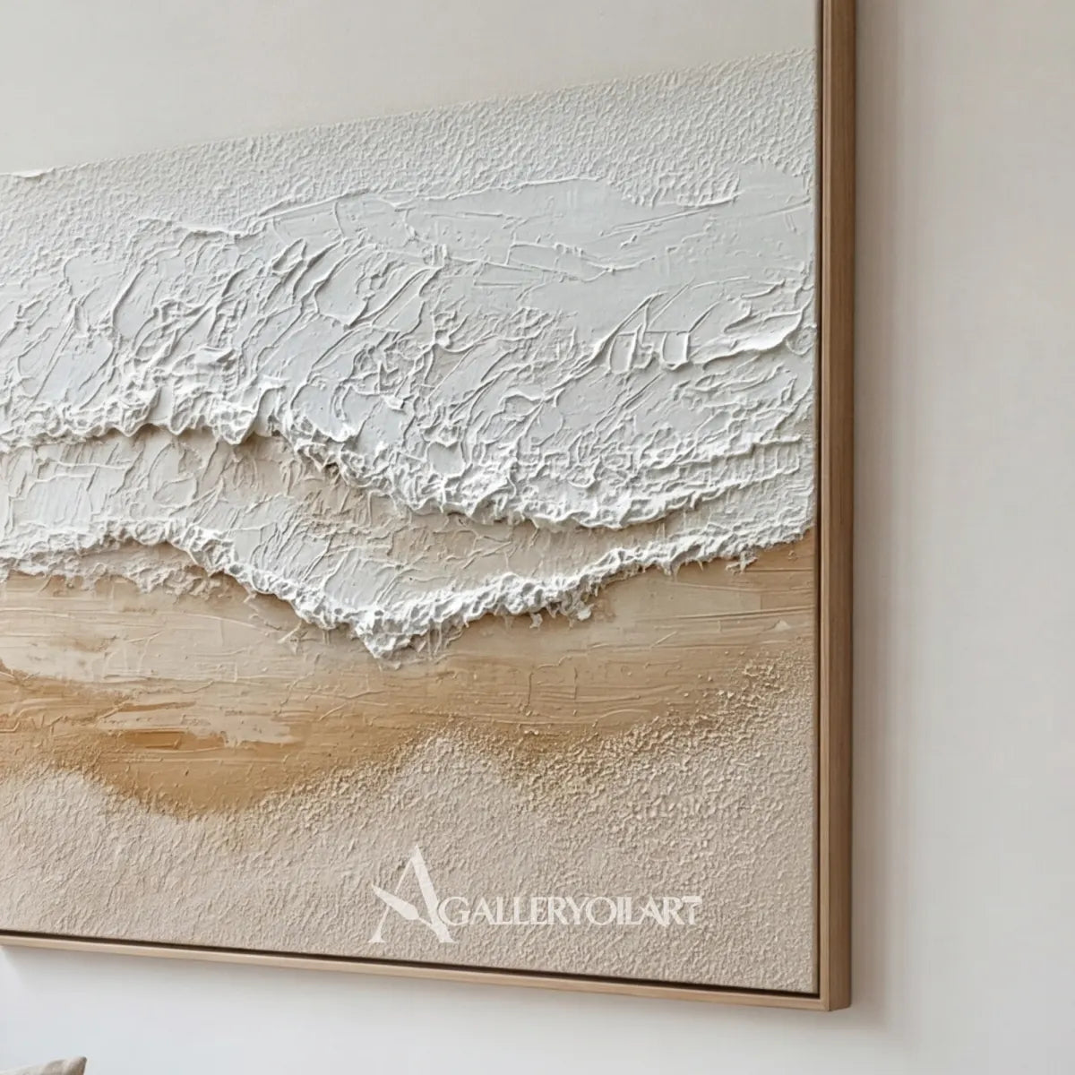 Textured-beige-tidal-shoreline-sea-beach-wall-art-close-up