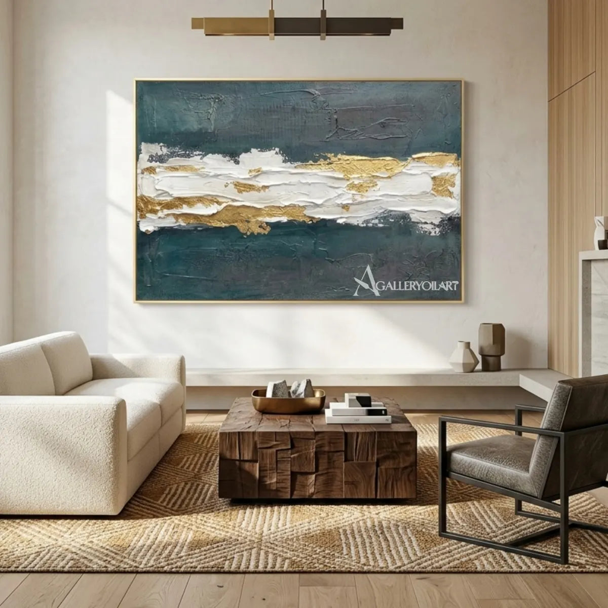 Textured-3D-layered-tidal-strata-in-blue-white-and-gold-in-a-bright-living-area