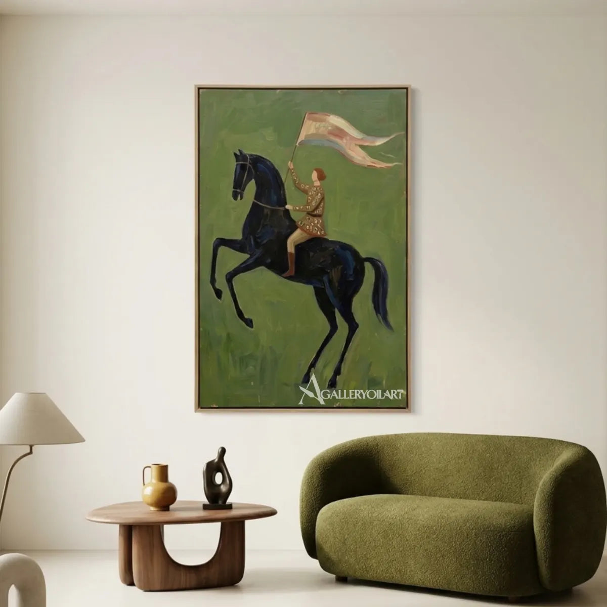 Western-cowboy-windborne-ride-with-rider-and-dark-horse-in-an-entryway