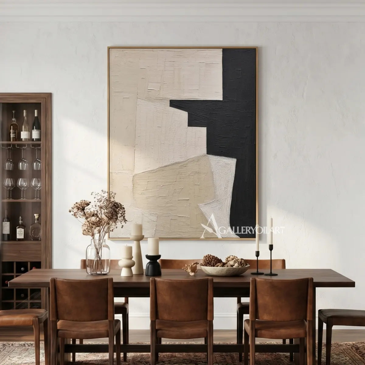 minimal-cream-and-black-textured-geometry-above-a-low-console-in-a-contemporary-home