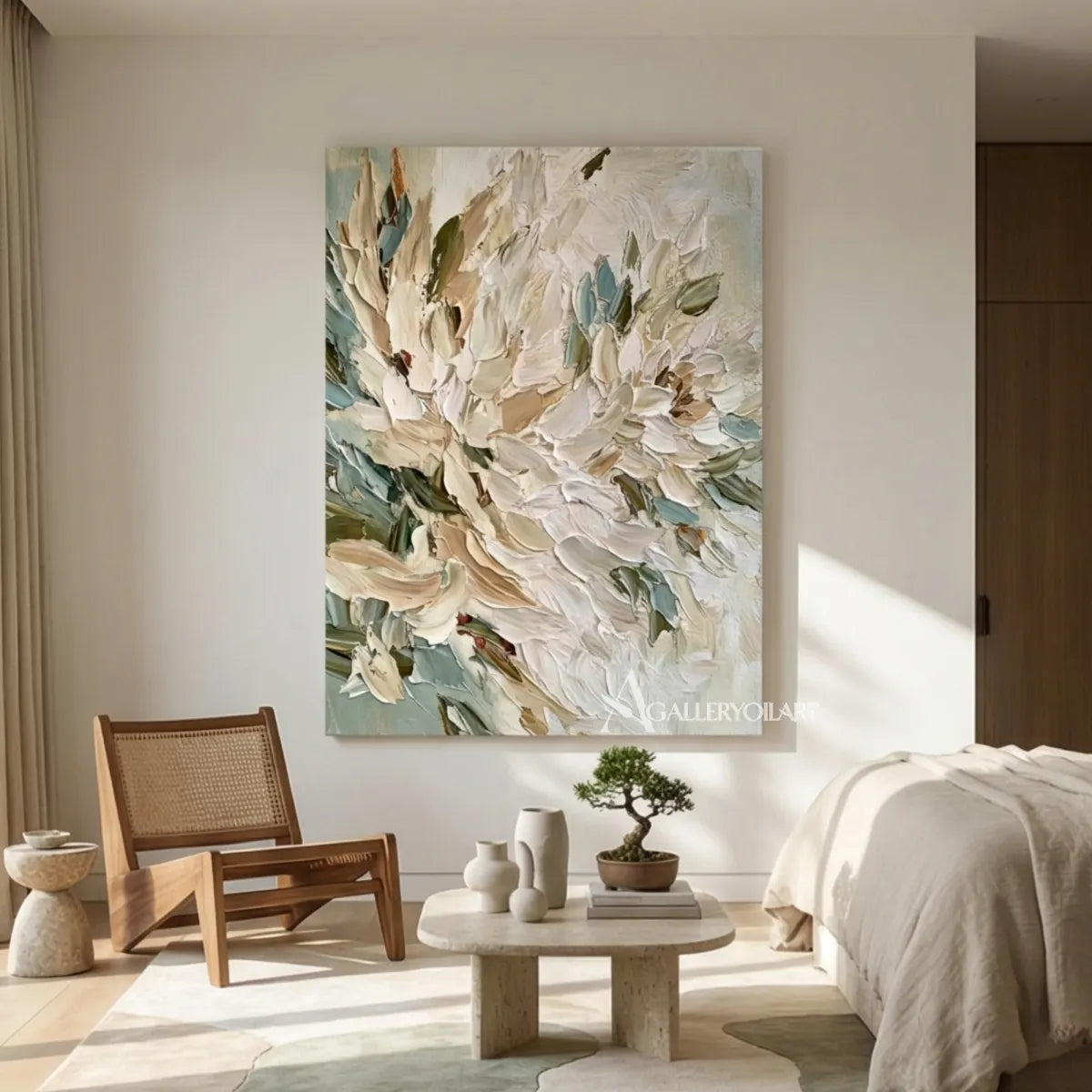floral-tree-layered-abstract-petals-ivory-sage-green-muted-teal-beige-and-soft-charcoal-wall-art-in-living-room-light