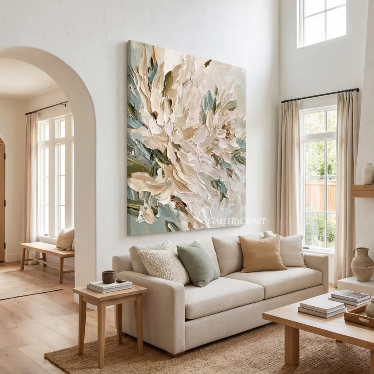 floral-tree-layered-abstract-petals-ivory-sage-green-muted-teal-beige-and-soft-charcoal-wall-art-in-living-room