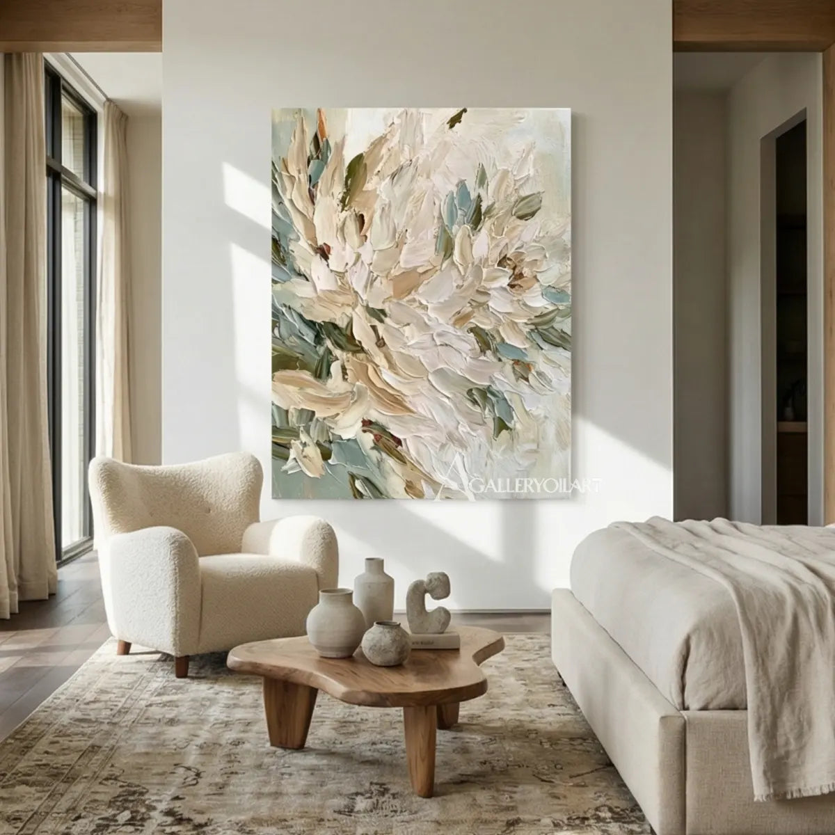 floral-tree-layered-abstract-petals-ivory-sage-green-muted-teal-beige-and-soft-charcoal-wall-art-in-lounge