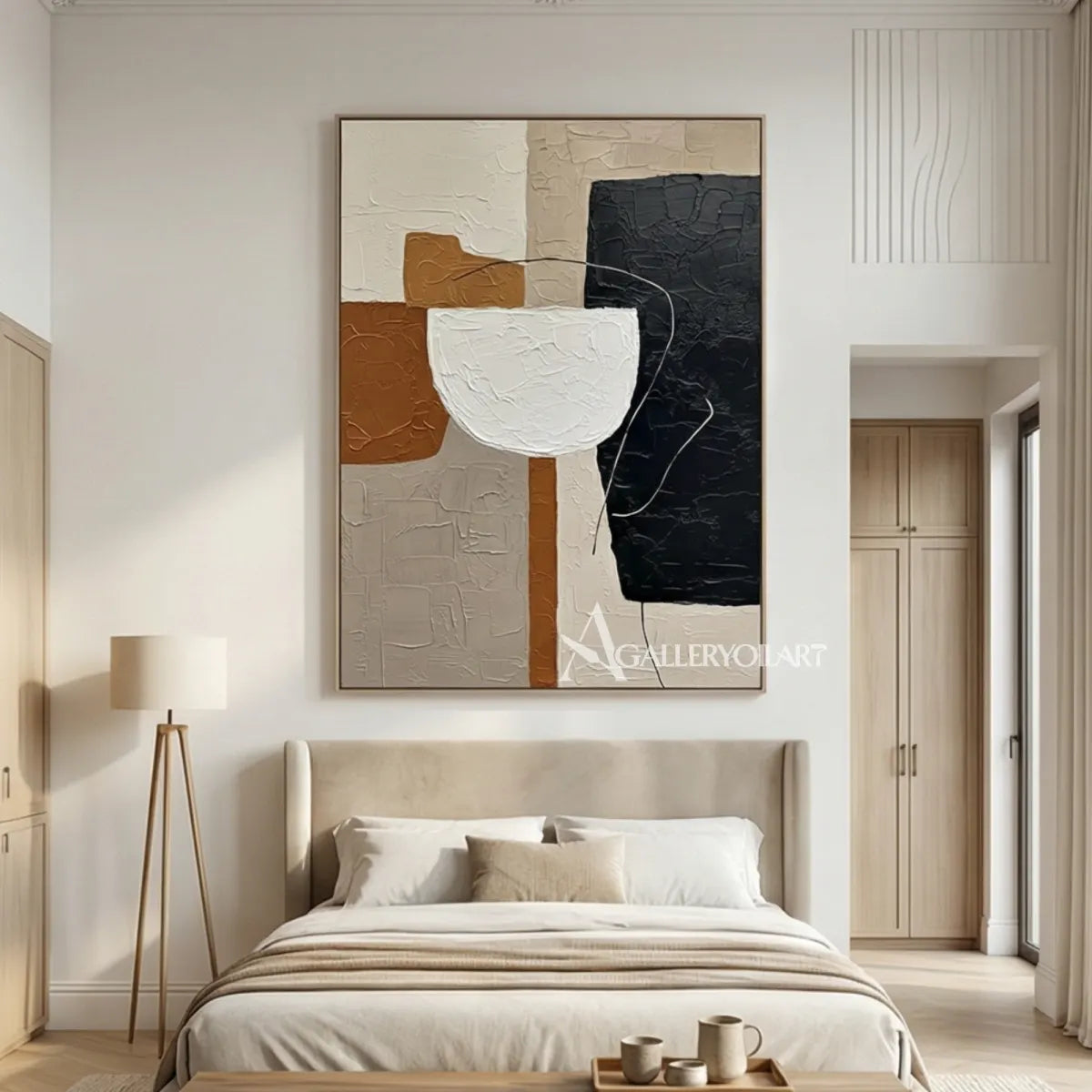 vertical-abstract-art-white-vessel-and-geometric-shapes-in-a-bedroom