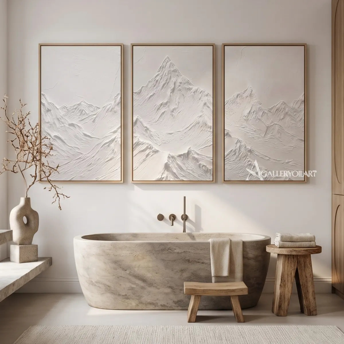 Landscape-white-alpine-summit-wall-art-triptych-display