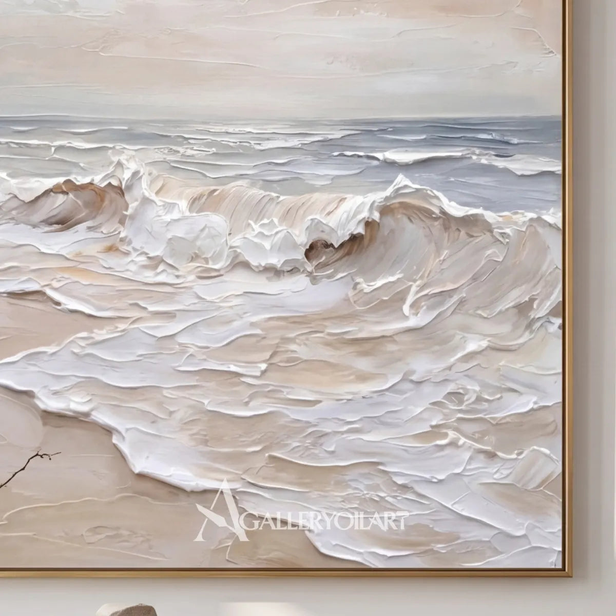 Raised-blue-and-white-breaking-wave-wall-art-detail