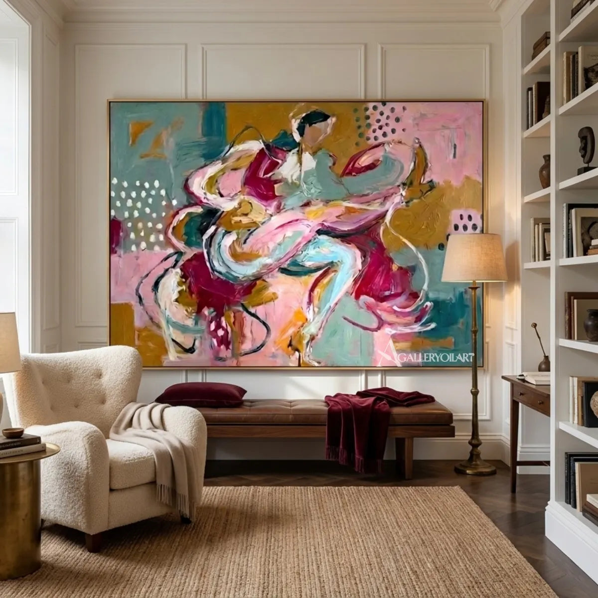 Pop-art-blue-and-pink-dancing-duo-in-a-private-lounge