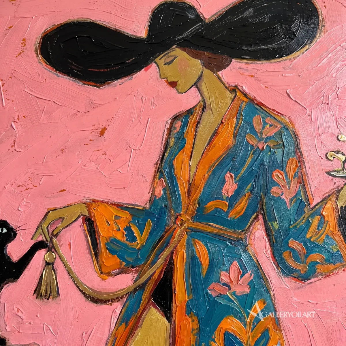 fashion-cat-toast-pop-art-pink-wall-art-in-a-close-up-view
