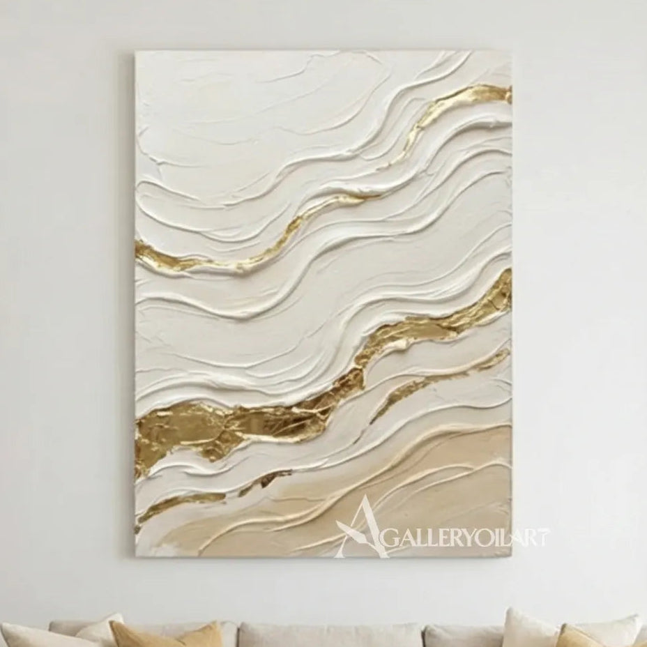 textured-3d-flowing-raised-ribbons-ivory-cream-soft-beige-warm-taupe-and-metallic-gold-wall-art-in-living-room