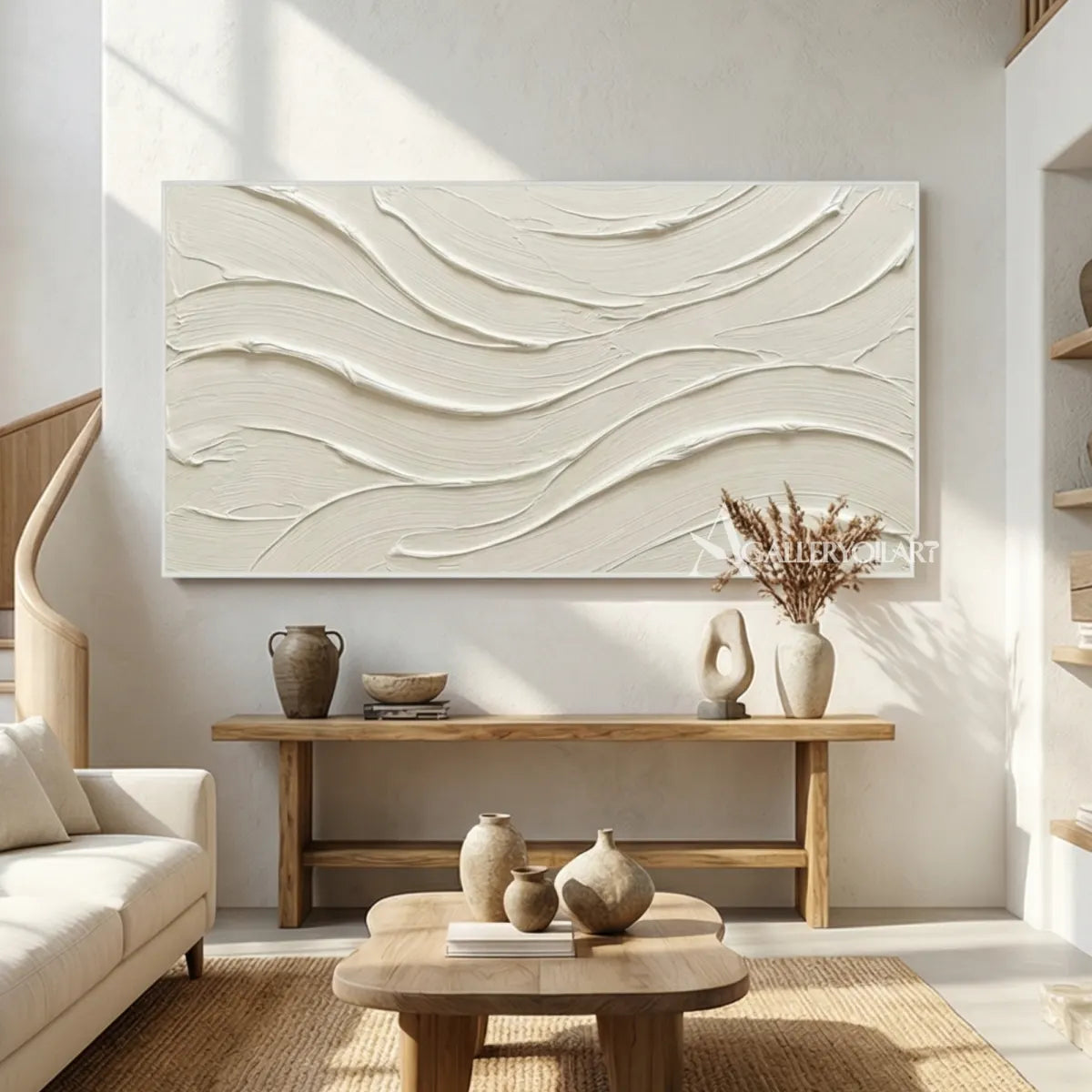 flowing-raised-ridges-portrait-art-white-wall-art-art-detail