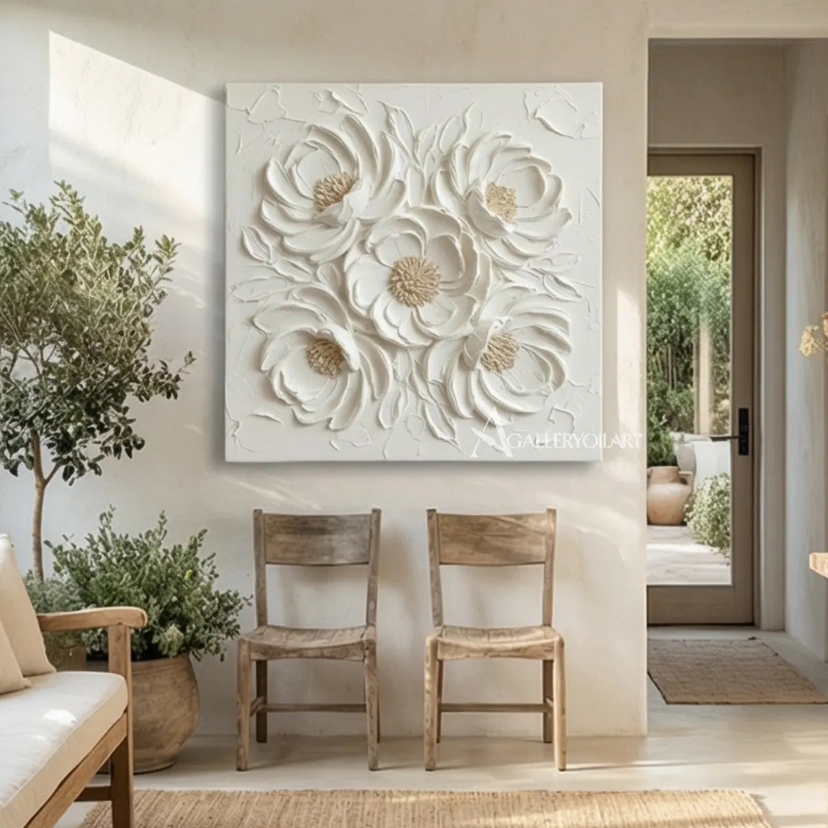 Floral-Tree-white-garden-chorus-wall-art-relief-close-up