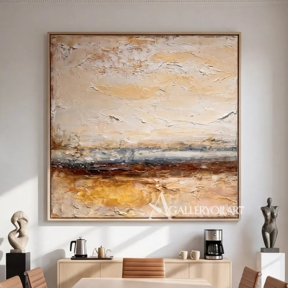 abstract-art-layered-beige-and-gold-horizon-above-a-dining-table