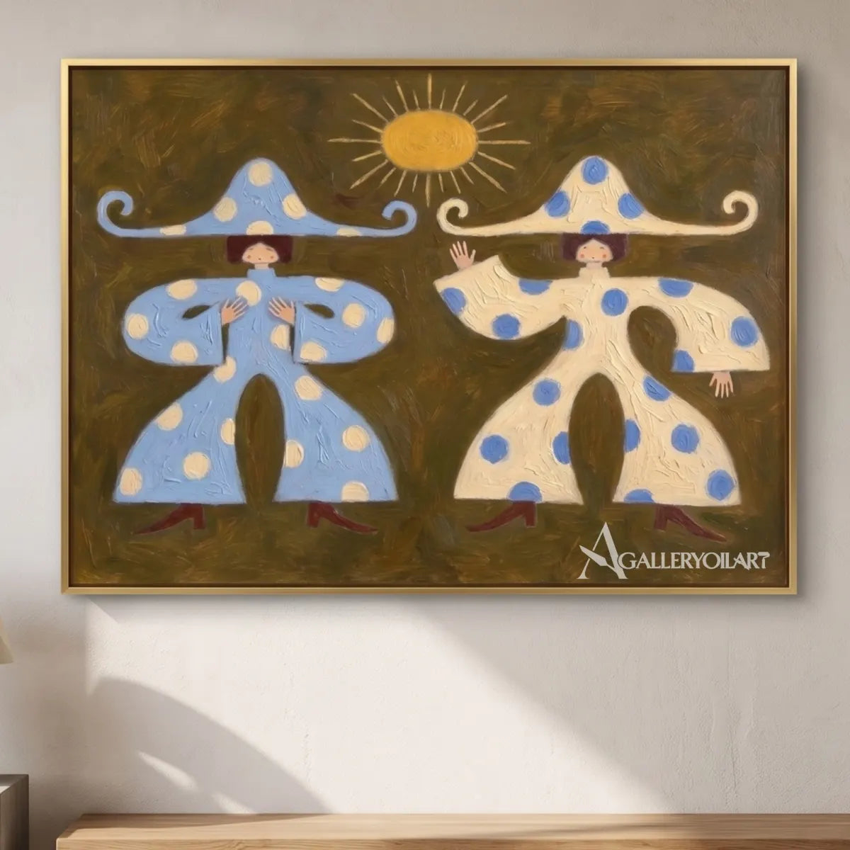 two-hatted-figures-and-a-radiating-sun-in-folk-art-style-with-blue-and-cream-accents