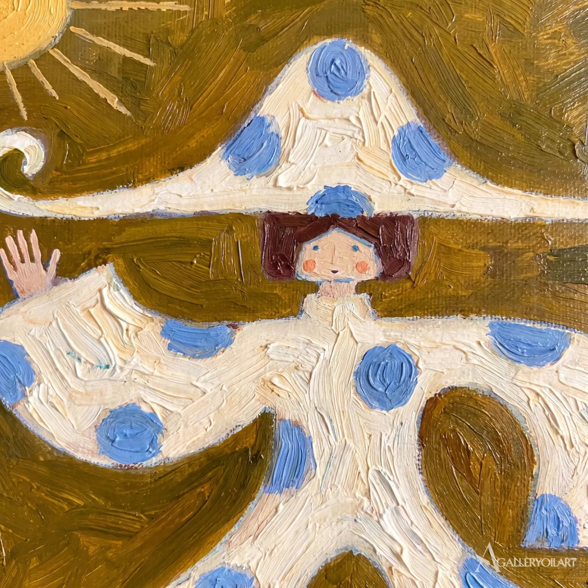 close-up-of-the-pale-hat-and-blue-dotted-robe-in-folk-art-style-with-blue-and-cream-accents