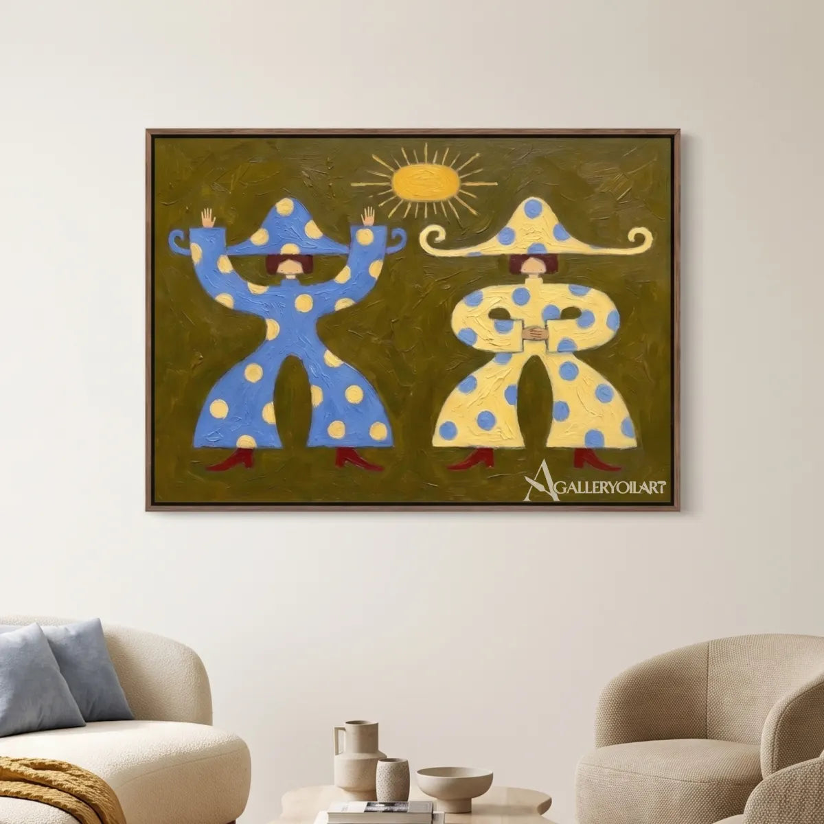 two-figures-under-a-sun-in-a-pale-interior-in-folk-art-style-with-blue-and-cream-tones