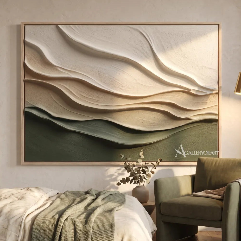 Textured-3D-layered-earth-flow-in-beige-and-olive-relief-in-a-bedroom-reading-nook