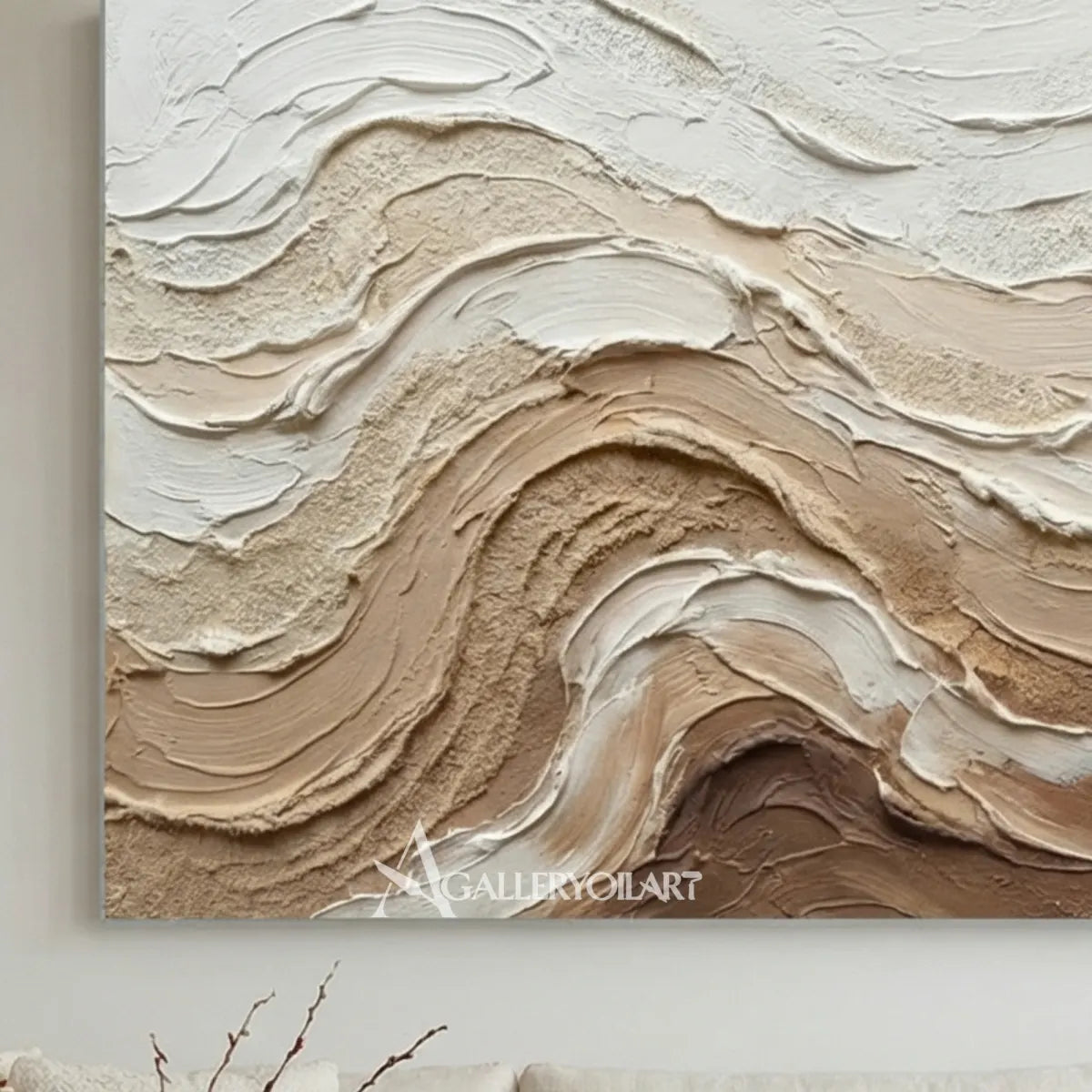 Layered-earthy-swells-textured-3D-brown-wall-art-close-up-relief-detail