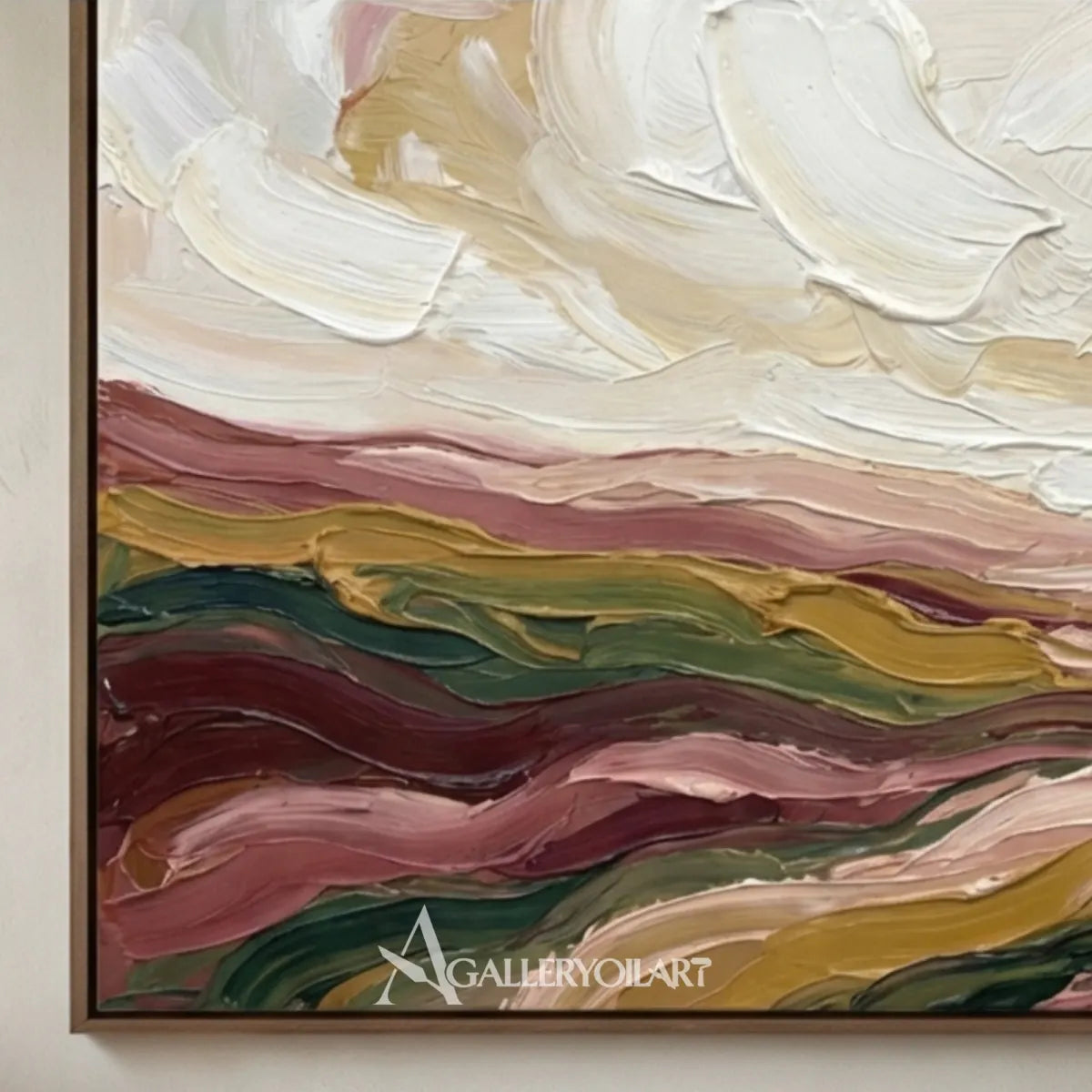 textured-3d-layered-valley-flow-cream-dusty-rose-olive-green-ochre-and-deep-brown-wall-art-in-a-close-view