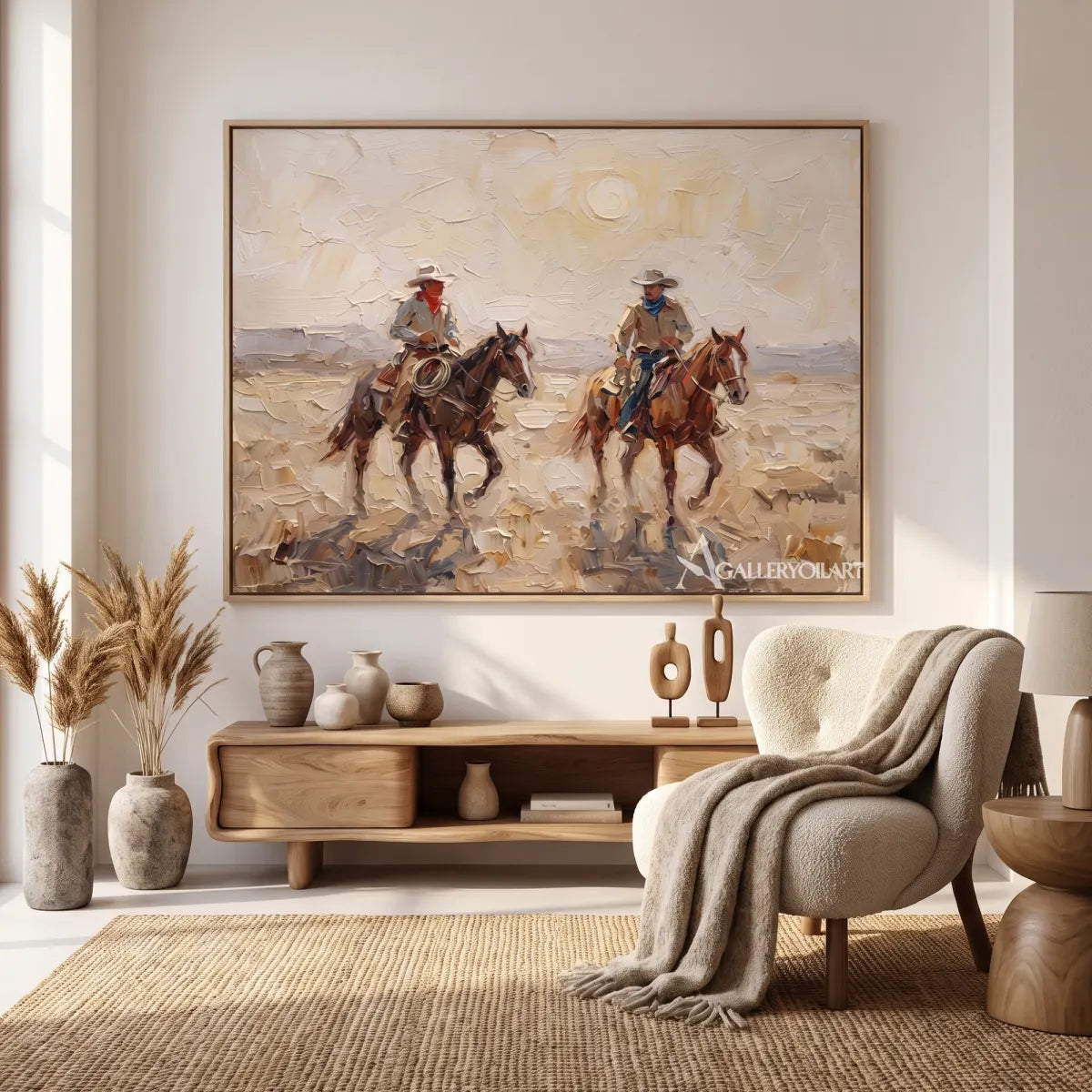 open-range-riders-western-cowboy-beige-wall-art-in-a-rider-detail