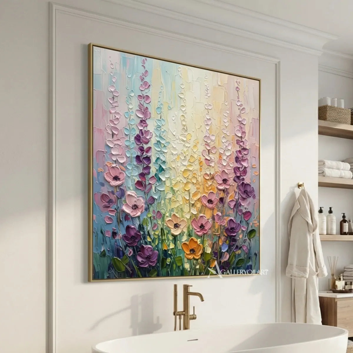 floral-tree-a-field-of-pastel-flowers-soft-pink-lavender-pale-yellow-mint-green-and-deep-green-wall-art-in-bathroom-side