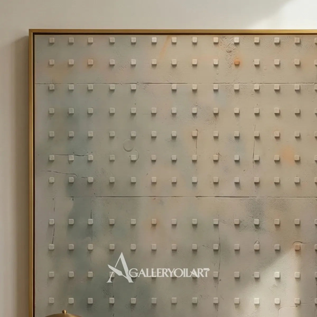 Textured-3D-a-field-of-raised-square-marks-Soft-gray-ivory-pale-beige-muted-sage-and-terracotta-wall-art-in-detail