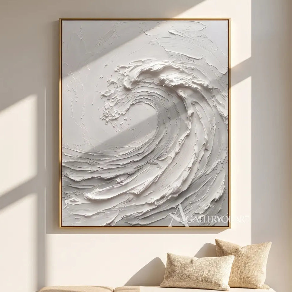 White-sea-beach-art-showing-a-rising-curling-wave-in-minimalist-room