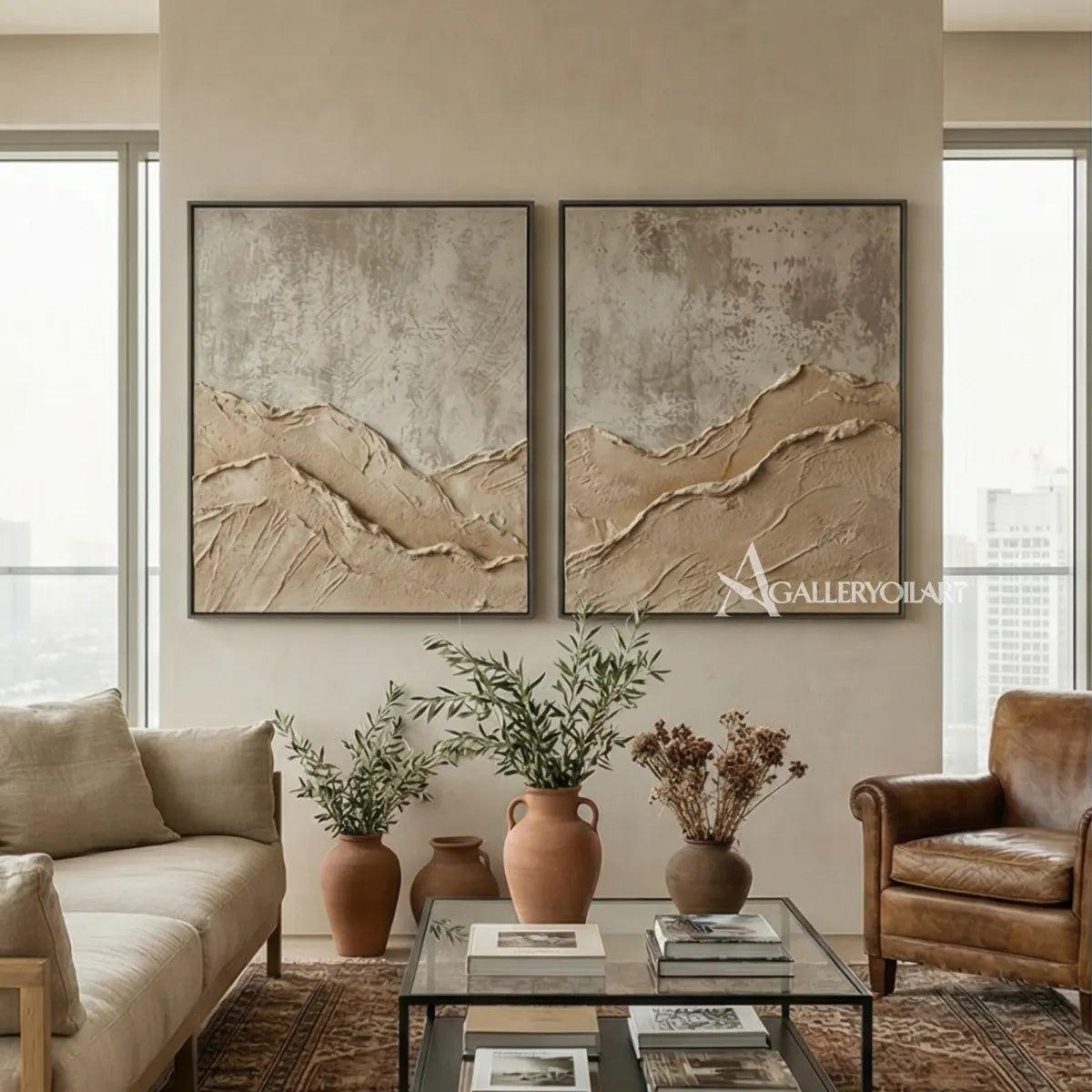 sea-beach-art-paired-coastal-texture-panels-in-a-dining-room