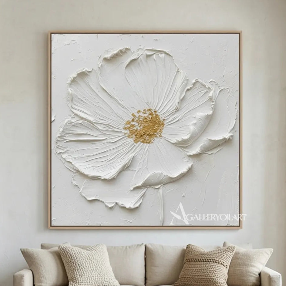 Sculpted-white-flower-floral-tree-relief-wall-art-over-a-neutral-sofa