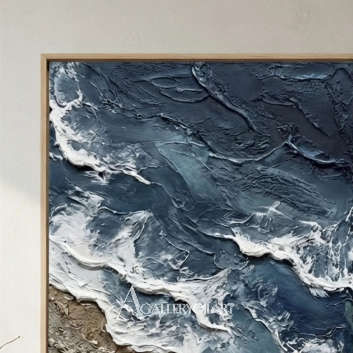 Dark-blue-shoreline-surge-sea-beach-art-close-up-textured-detail
