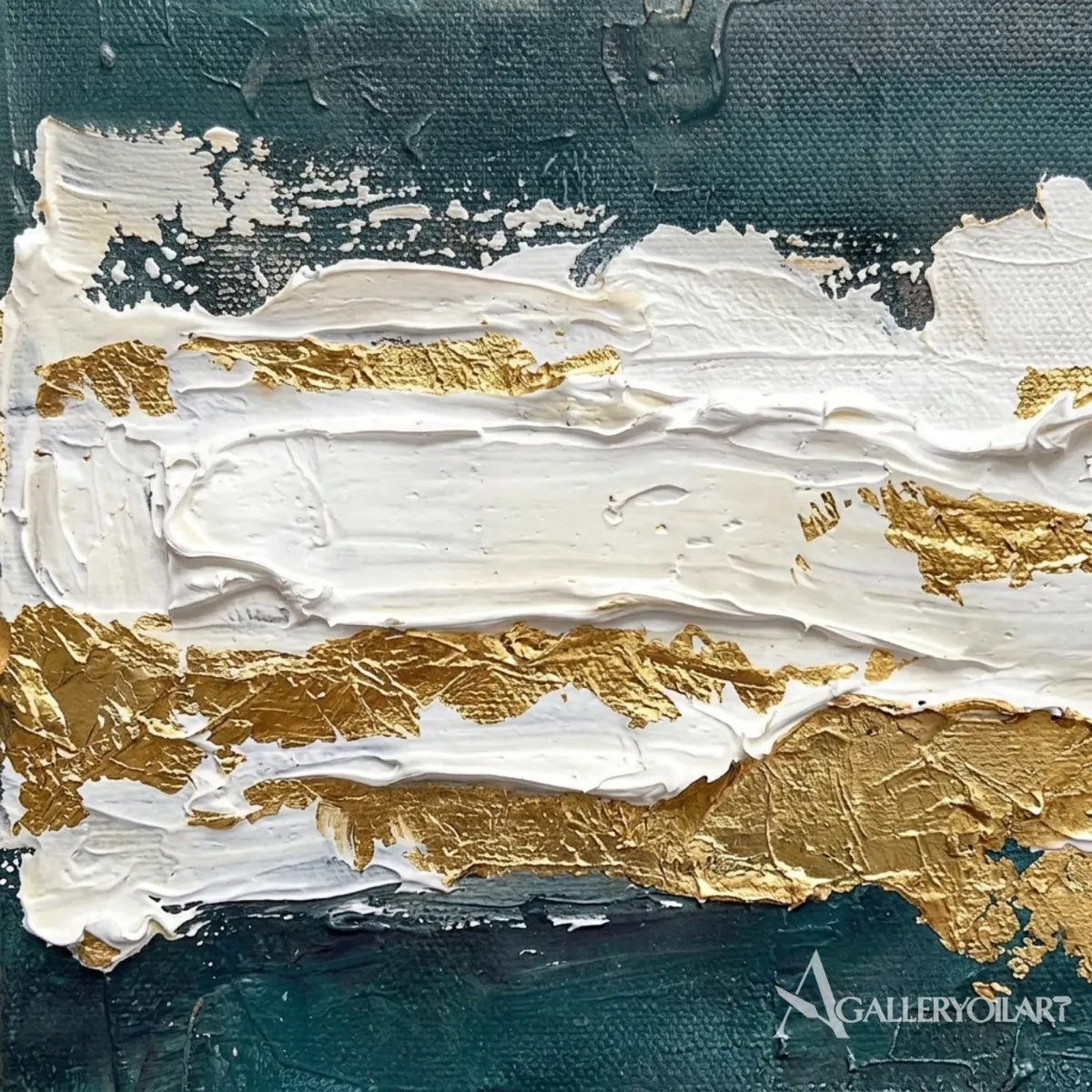Textured-3D-layered-tidal-strata-in-blue-white-and-gold-close-up-detail