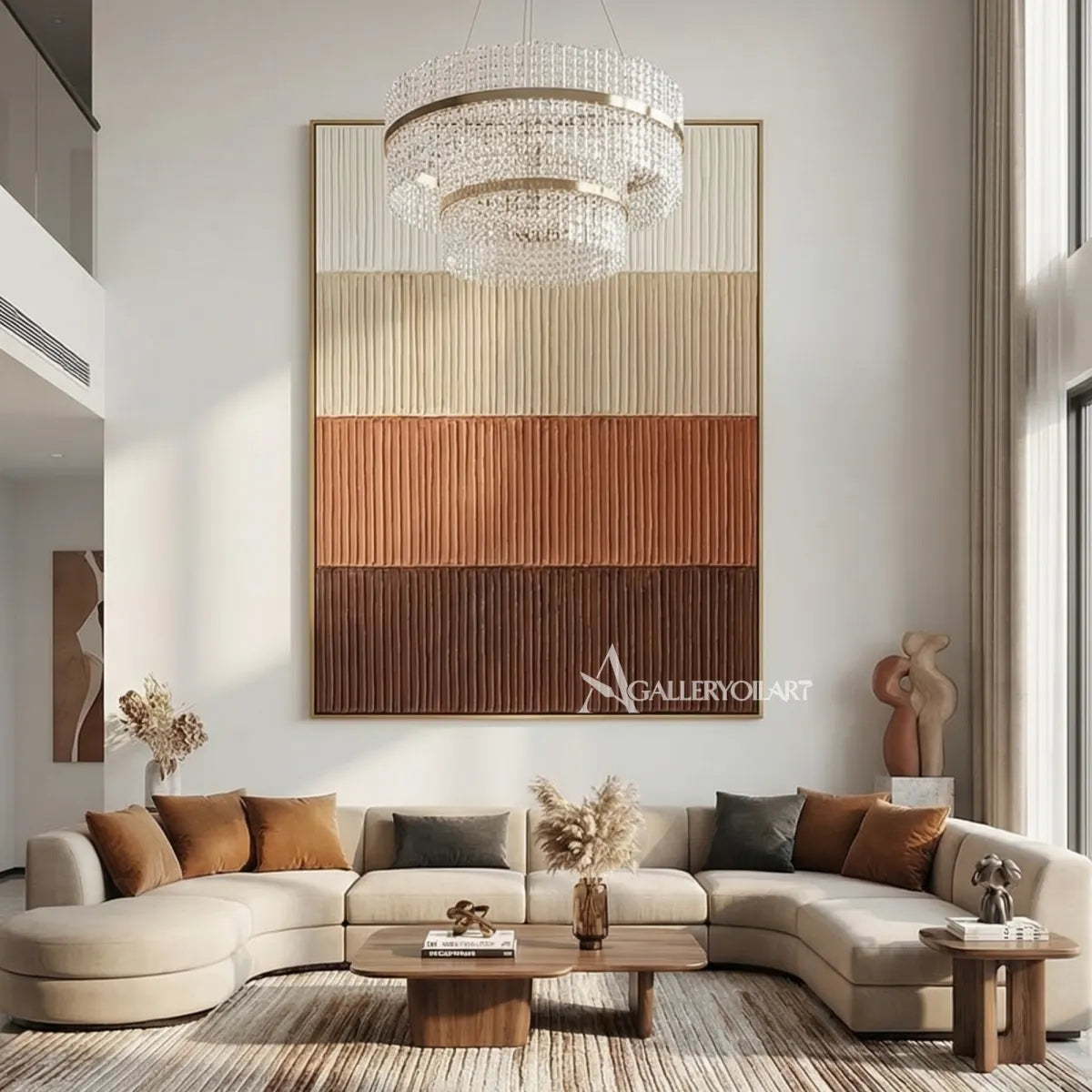 textured-abstract-art-in-cream-and-terracotta-above-lounge-seating
